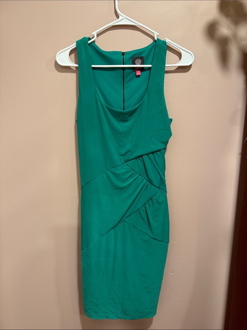 Vince Camuto Emerald Green Sleeveless Midi Sheath Dress